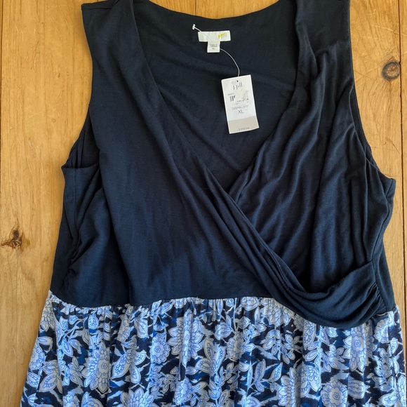 Nwt J.Jill dress navy with floral women’s X-Large - Picture 3 of 7